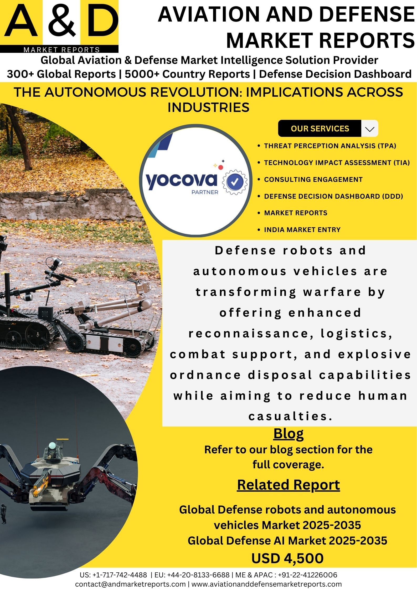 Blog on Global Defense Robots and Autonomous Vehicles Market: